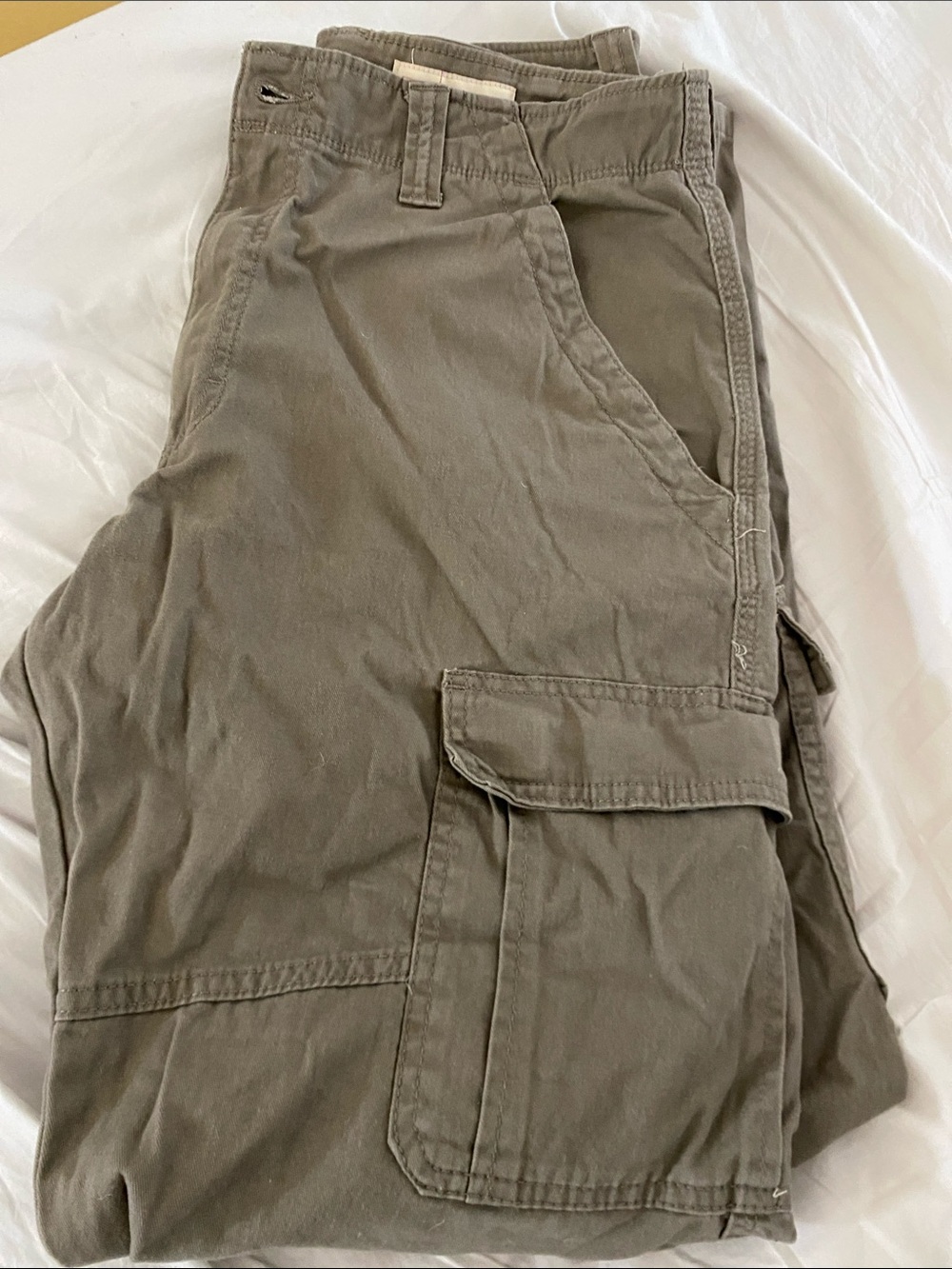 Wrangler Cargo Pants with Side Pockets Brown Taupe Olive 32 32